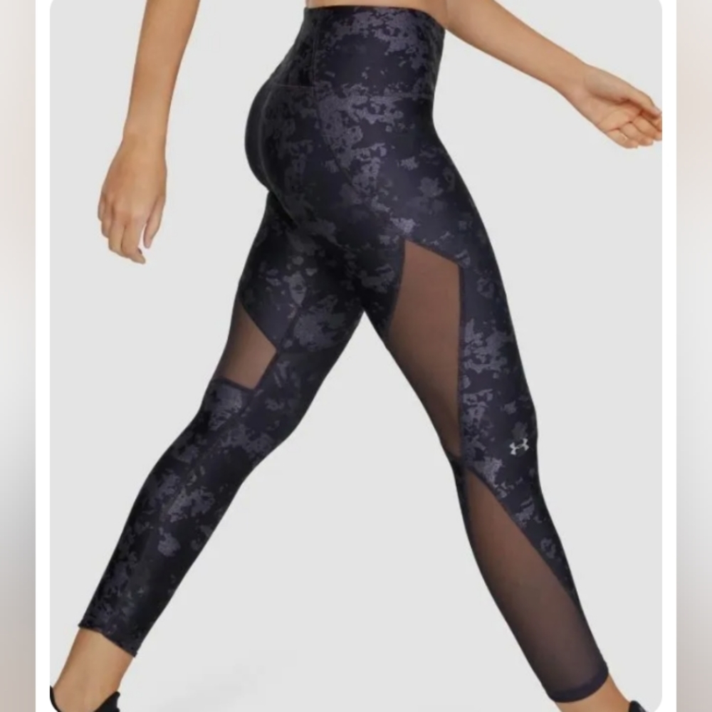 Women's Under Armour Heatgear Camo Mesh Compression Tights Large cropped